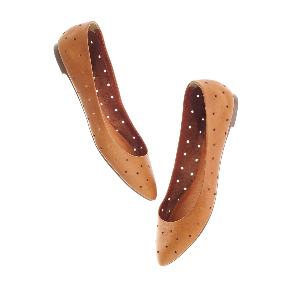 Madewell Cognac Hole Punch Flats